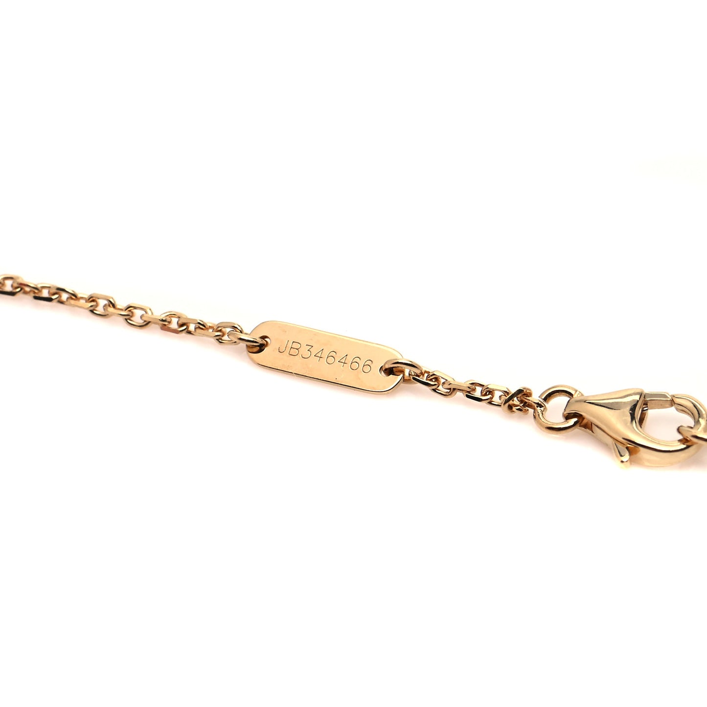 18K Yellow Gold Black Onyx Vintage Alhambra Pendant Necklace