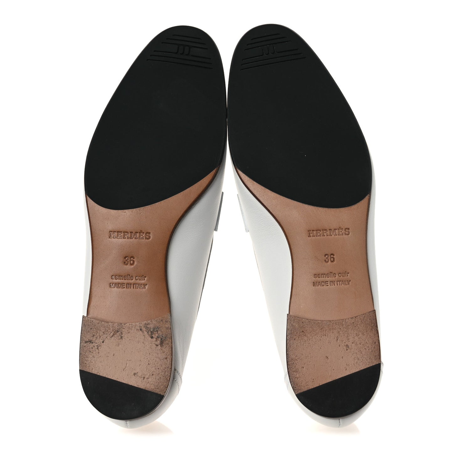 Calfskin Womens Royal Loafers 36 White
