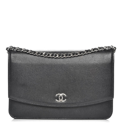 Chanel Caviar Sevruga Wallet On Chain WOC Black 1 of 9