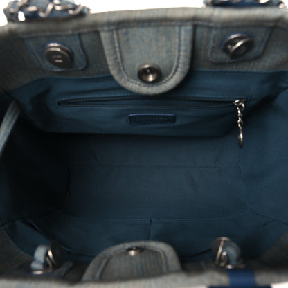 Chanel Denim Small Deauville Tote Light Blue 6 of 11