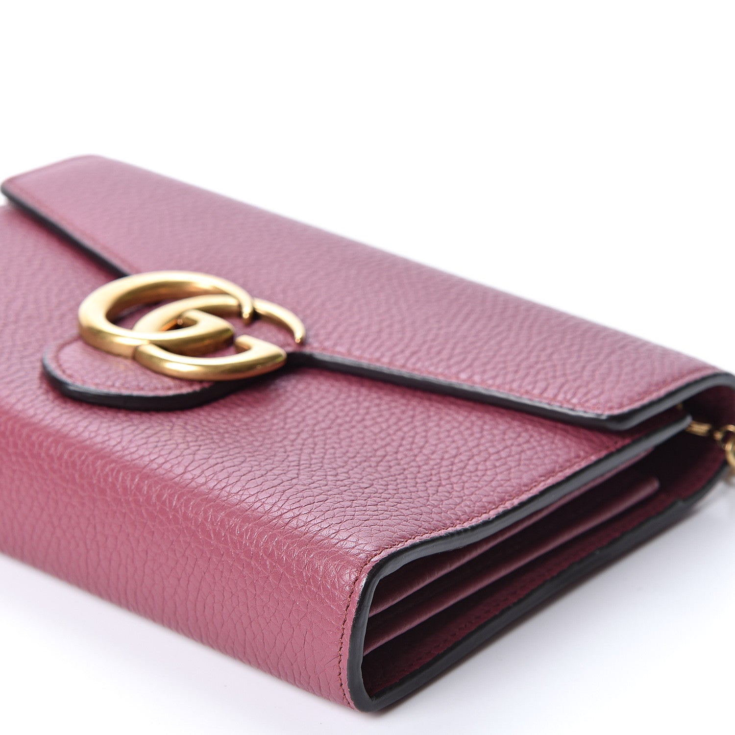 Gucci Cellarius Calfskin GG Marmont Chain Wallet Dry Rose 9 of 9