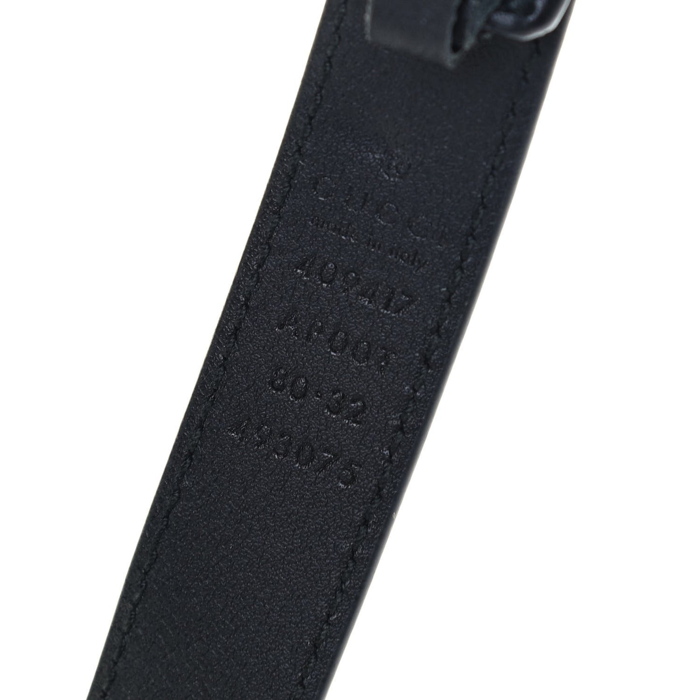 Calfskin Double G 20mm Belt 80 32 Black