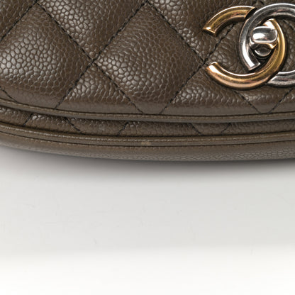 Chanel Caviar Quilted Casual Pocket Messenger Flap Khaki 11 of 13