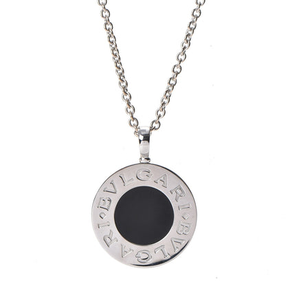 Bulgari Stainless Steel 18K Yellow Gold Black Onyx Pendant Necklace 5 of 9