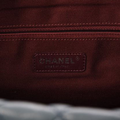 Chanel Washed Lambskin Quilted Flap Tote Blue 6 of 7