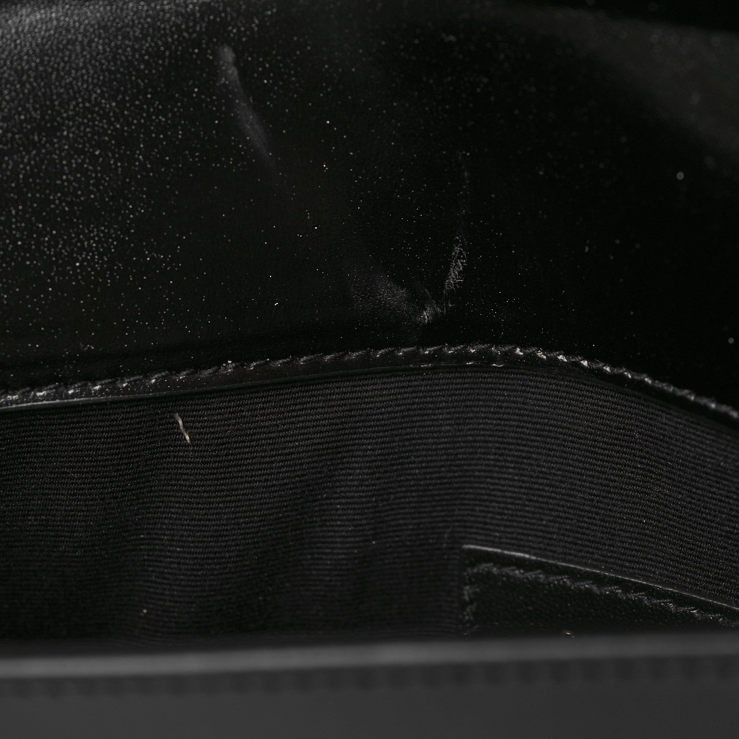 Saint Laurent Smooth Shiny Calfskin Monogram Uptown Pouch Black 8 of 8