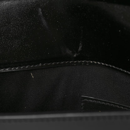 Saint Laurent Smooth Shiny Calfskin Monogram Uptown Pouch Black 8 of 8