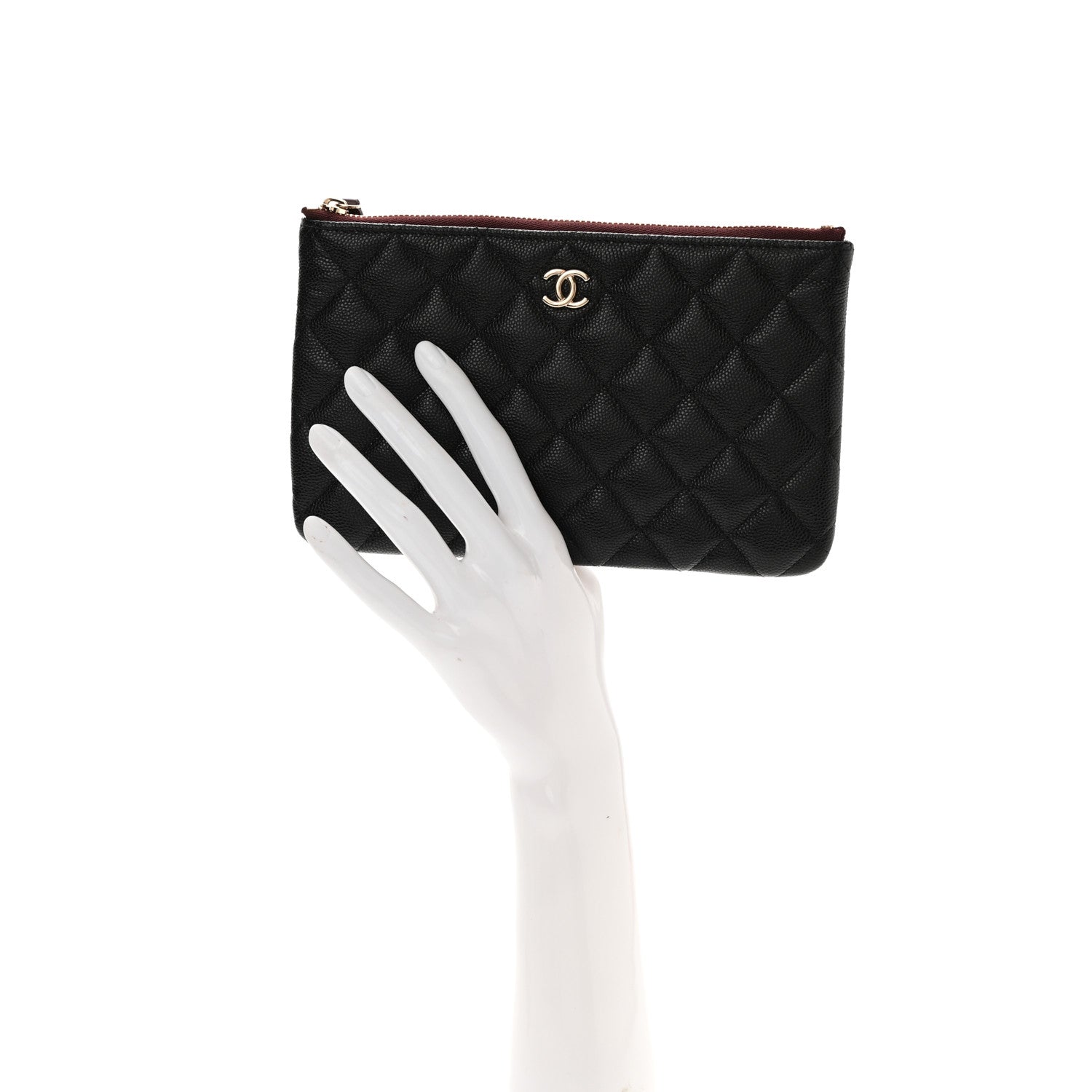 Chanel Caviar Quilted Cosmetic Case Black 2 of 7