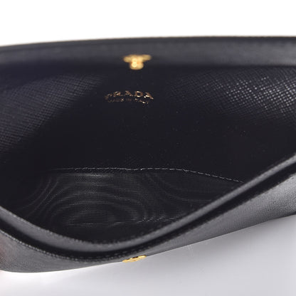 Prada Saffiano Metal Flap Wallet Black 5 of 8