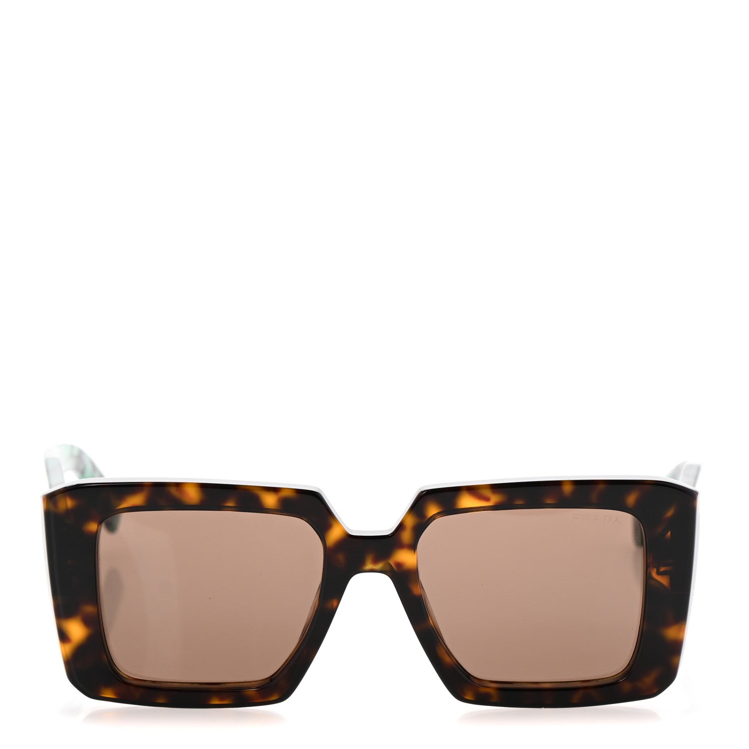 Prada Acetate Symbole Sunglasses SPR 23Y Red Tortoise 2 of 8