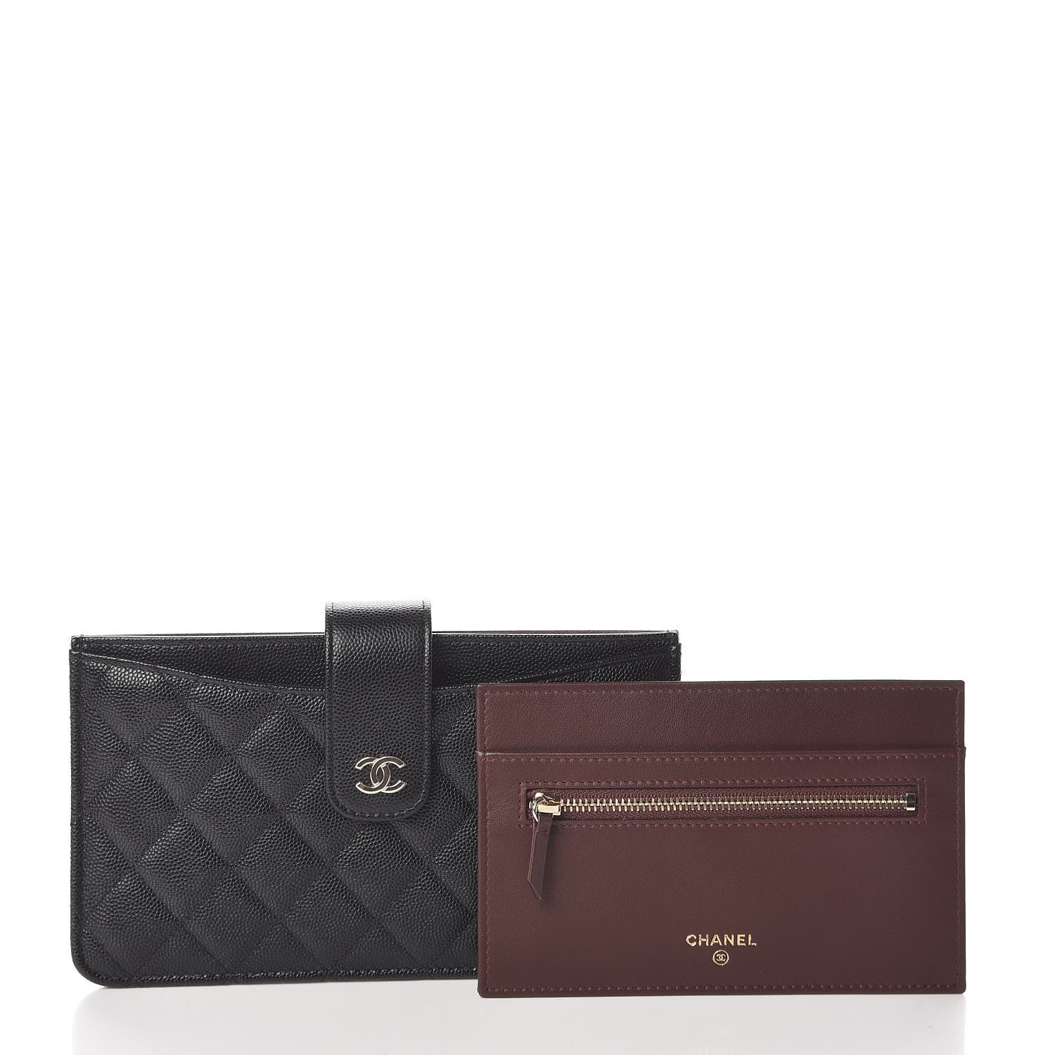 Chanel Caviar Quilted Classic Strap Pouch Black 3 of 10
