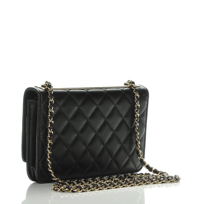 Chanel Lambskin Quilted Trendy CC Wallet On Chain WOC Black 3 of 9