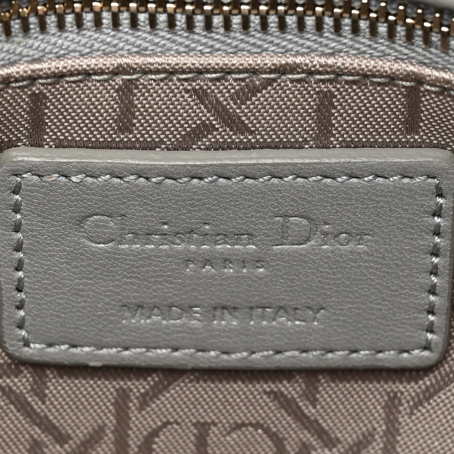 Christian Dior Metallic Lambskin Cannage Mini Lady Dior Grey 7 of 16