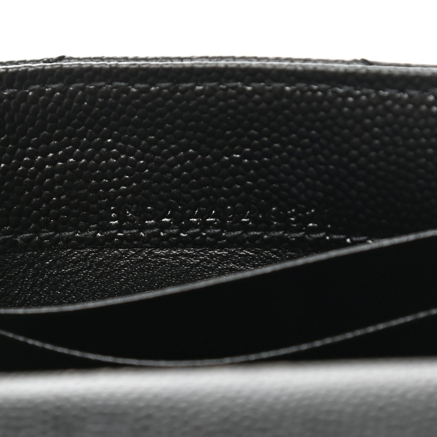 Grain De Poudre Matelasse Chevron Small Monochrome Monogram Envelope Wallet Black
