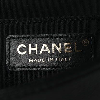 Chanel Shiny Caviar Quilted Medium Duma Pockets Drawstring Backpack Black 6 of 13