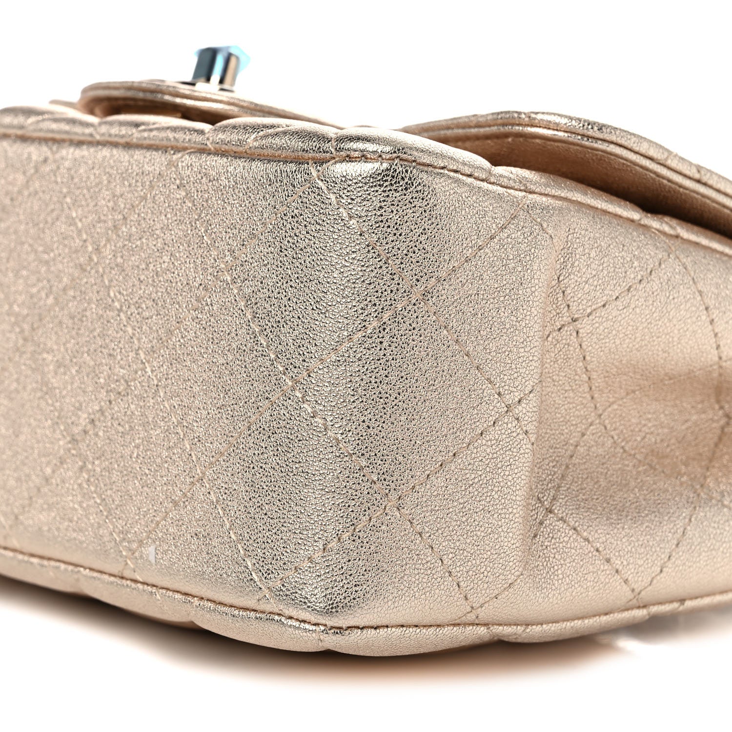 Chanel Metallic Lambskin Quilted Mini Square Flap Gold 8 of 8