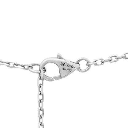 Cartier 18K White Gold Diamond Interlocking LOVE Paved Necklace 4 of 5