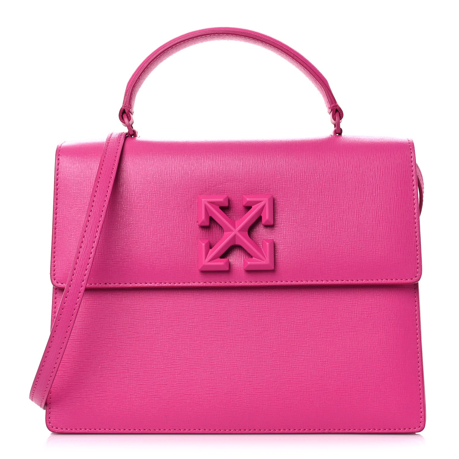 Off-White Calfskin Jitney Bag Fuchsia 1 of 19