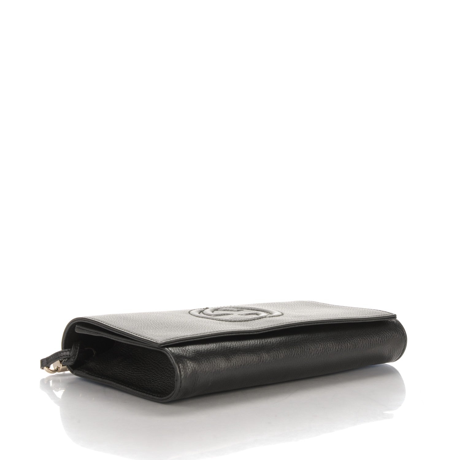 Gucci Pebbled Calfskin Medium Soho Clutch Black 4 of 7