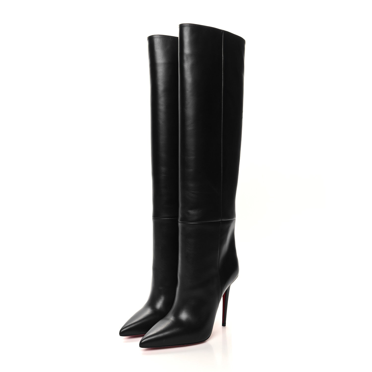 Christian Louboutin Calfskin Astrilarge 95 Knee Boots 40 Black 3 of 8