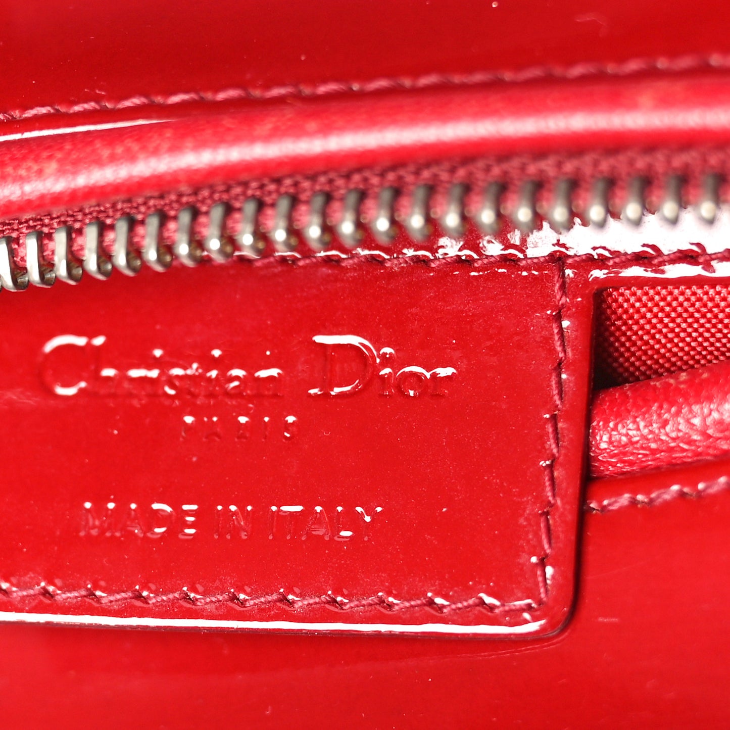 Patent Cannage Medium Lady Dior Burgundy Red