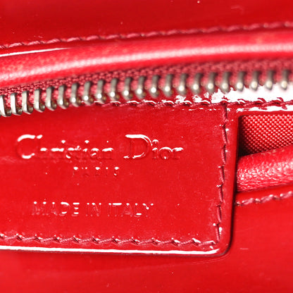 Christian Dior Patent Cannage Medium Lady Dior Burgundy Red 6 of 11