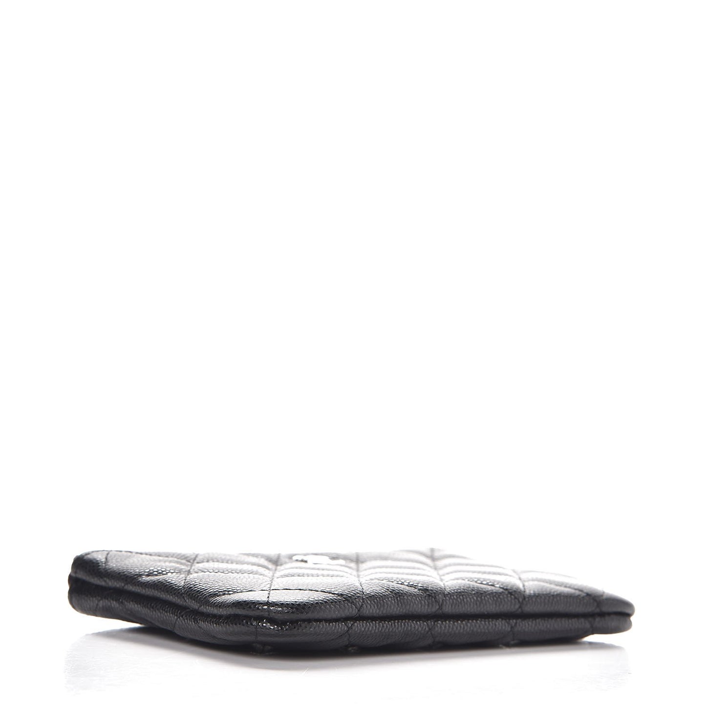 Caviar Quilted Small Cosmetic Case Black