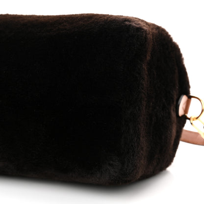 Louis Vuitton Shearling Monogram LV Ski Cozygram Speedy Bandouliere 25 Chocolate Cream 9 of 10