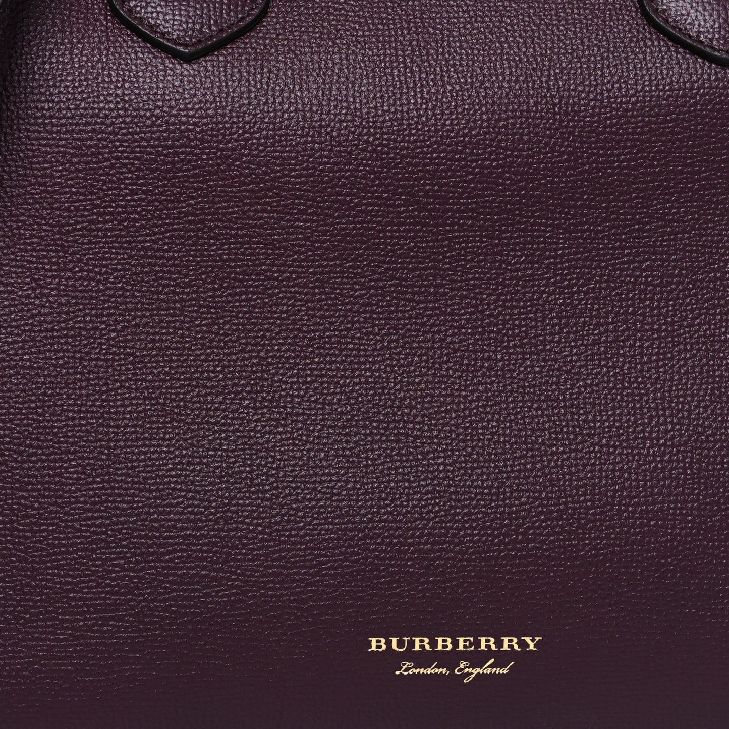 Grainy Calfskin House Check Medium Banner Tote Mahogany Red