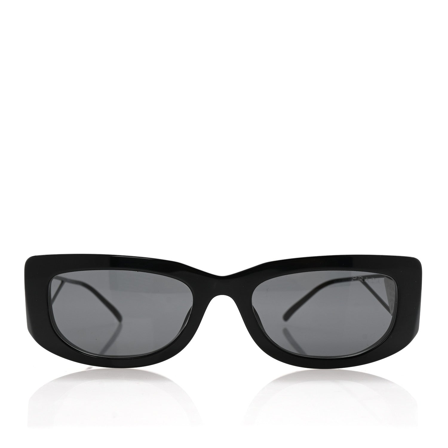 Prada Acetate Sunglasses SPR 14Y Black Slate Gray 2 of 9