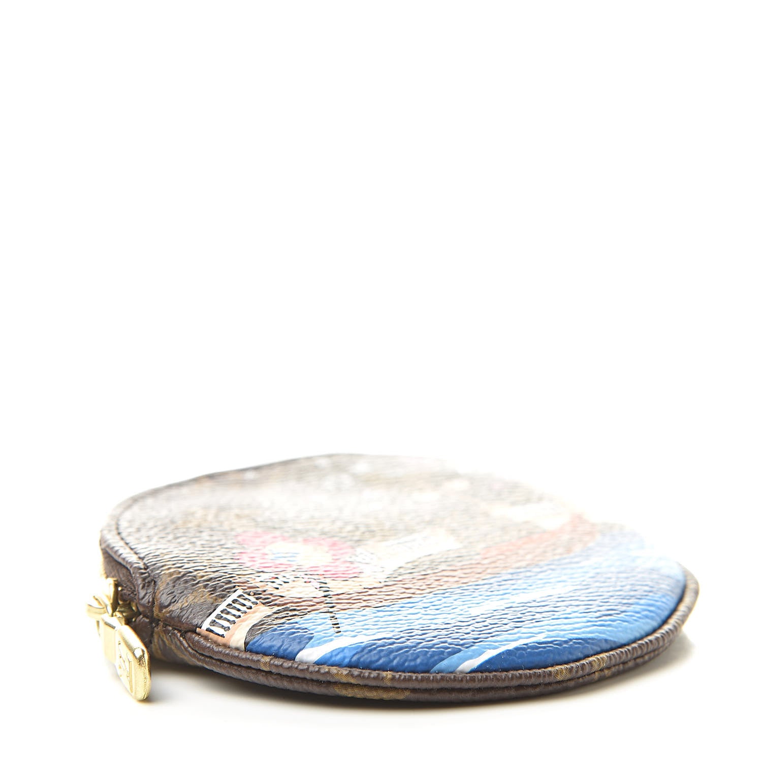 Louis Vuitton Monogram 2019 Christmas Animation Round Coin Purse Blue 4 of 7