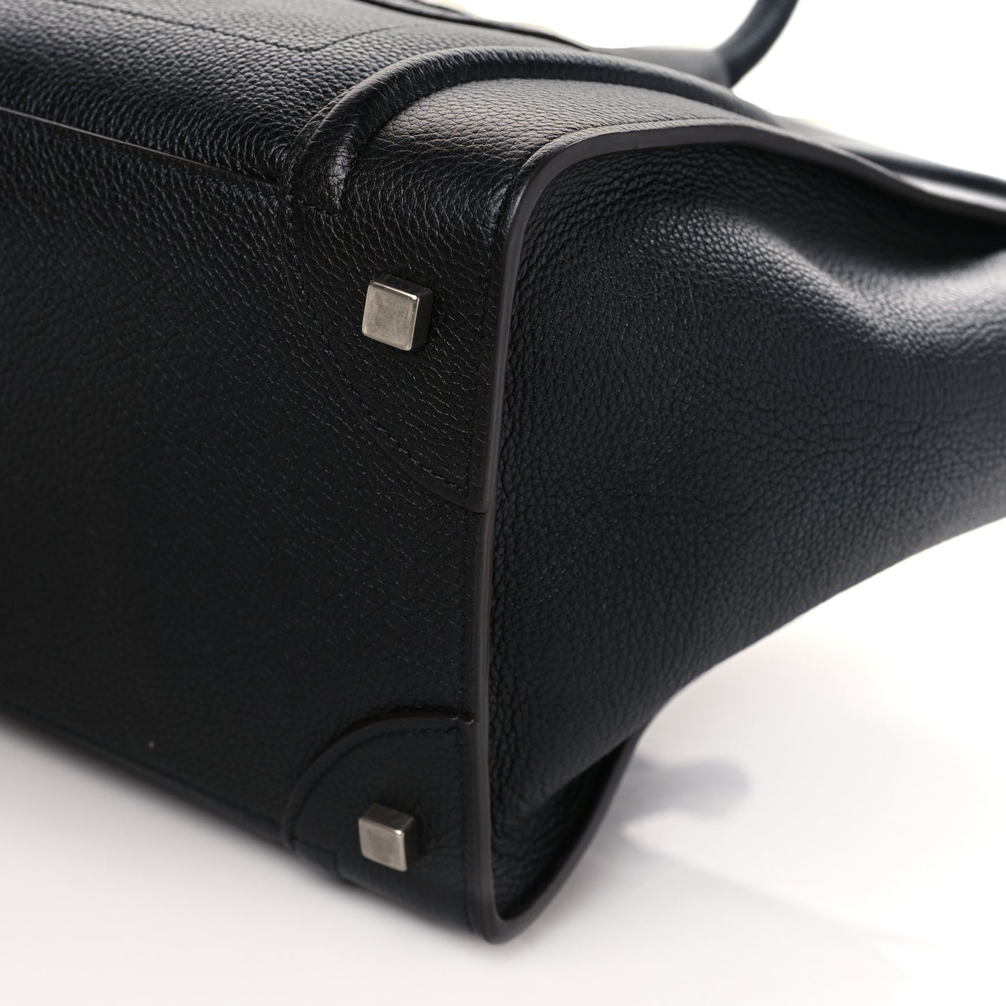 Drummed Calfskin Mini Luggage Black
