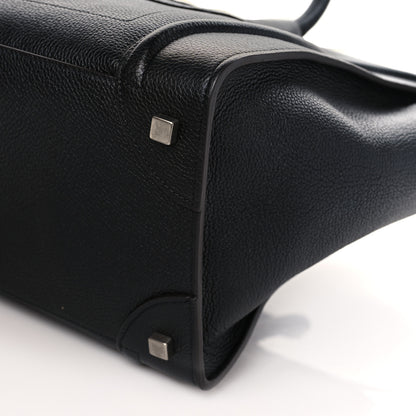 Celine Drummed Calfskin Mini Luggage Black 10 of 10