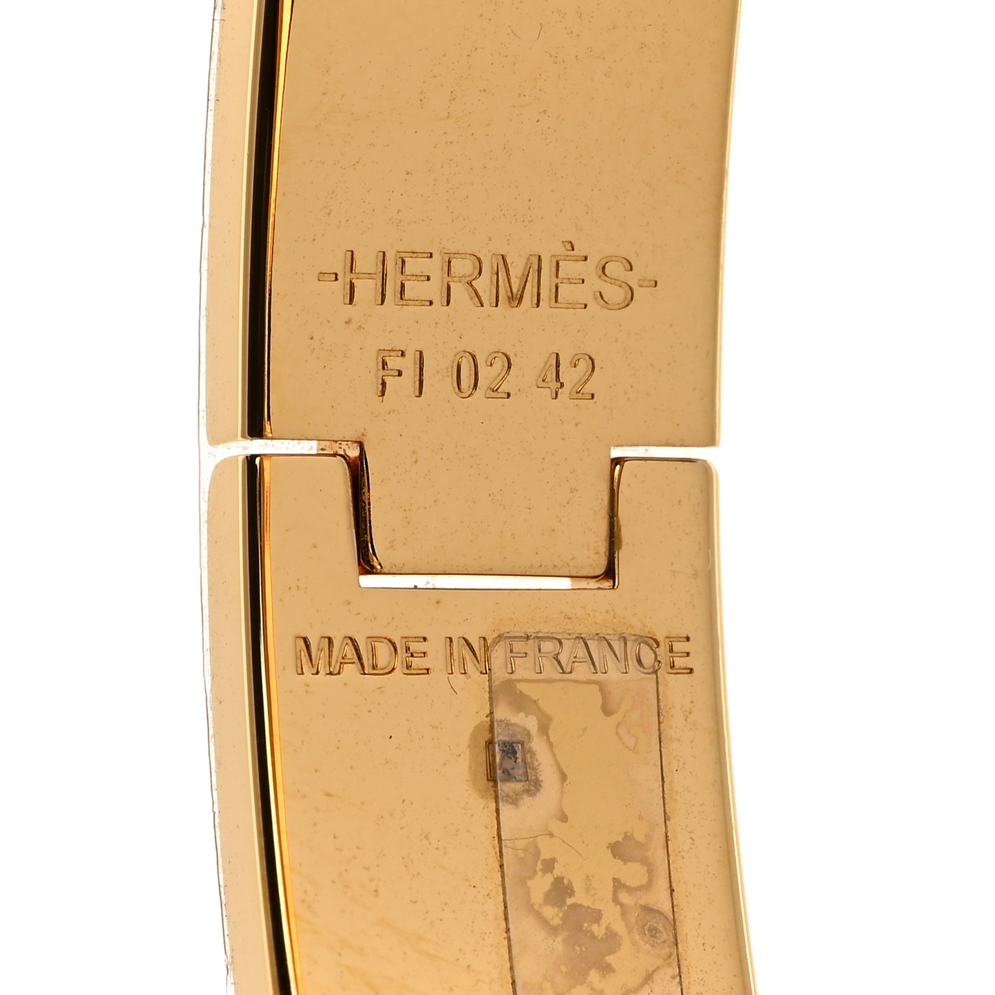 Enamel Narrow Clic Clac H Bracelet GM White