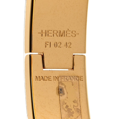 Hermes Enamel Narrow Clic Clac H Bracelet GM White 4 of 5