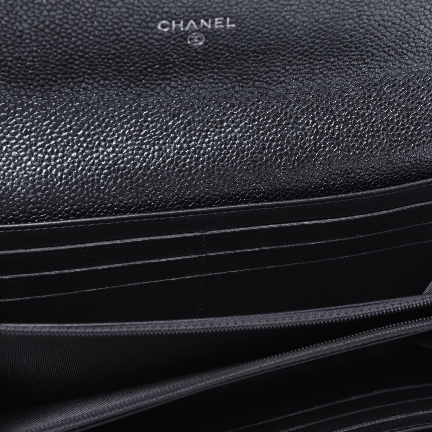 Chanel Metallic Caviar Quilted Large Flap Wallet Charcoal 9 of 18