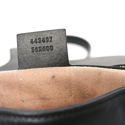 Gucci Calfskin Matelasse Small GG Marmont Shoulder Bag Black 7 of 11
