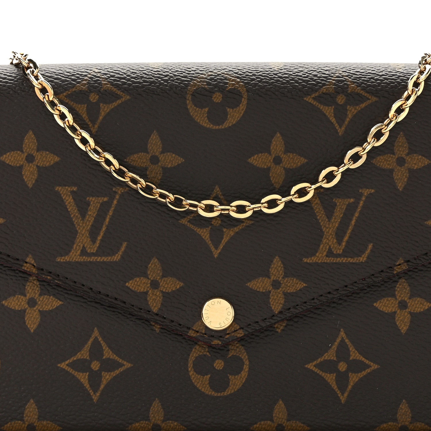 Louis Vuitton Monogram Pochette Felicie Chain Wallet Fuchsia 8 of 13