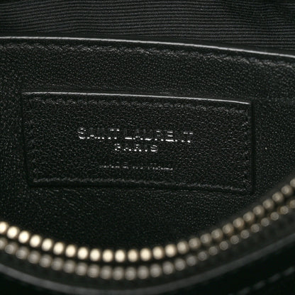 Saint Laurent Calfskin Y Quilted Monogram Small Loulou Chain Satchel Black 7 of 11