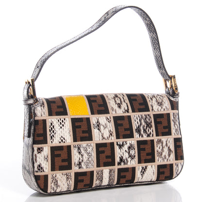 Fendi Ayers Zucca Patchwork Baguette Multicolor 3 of 10