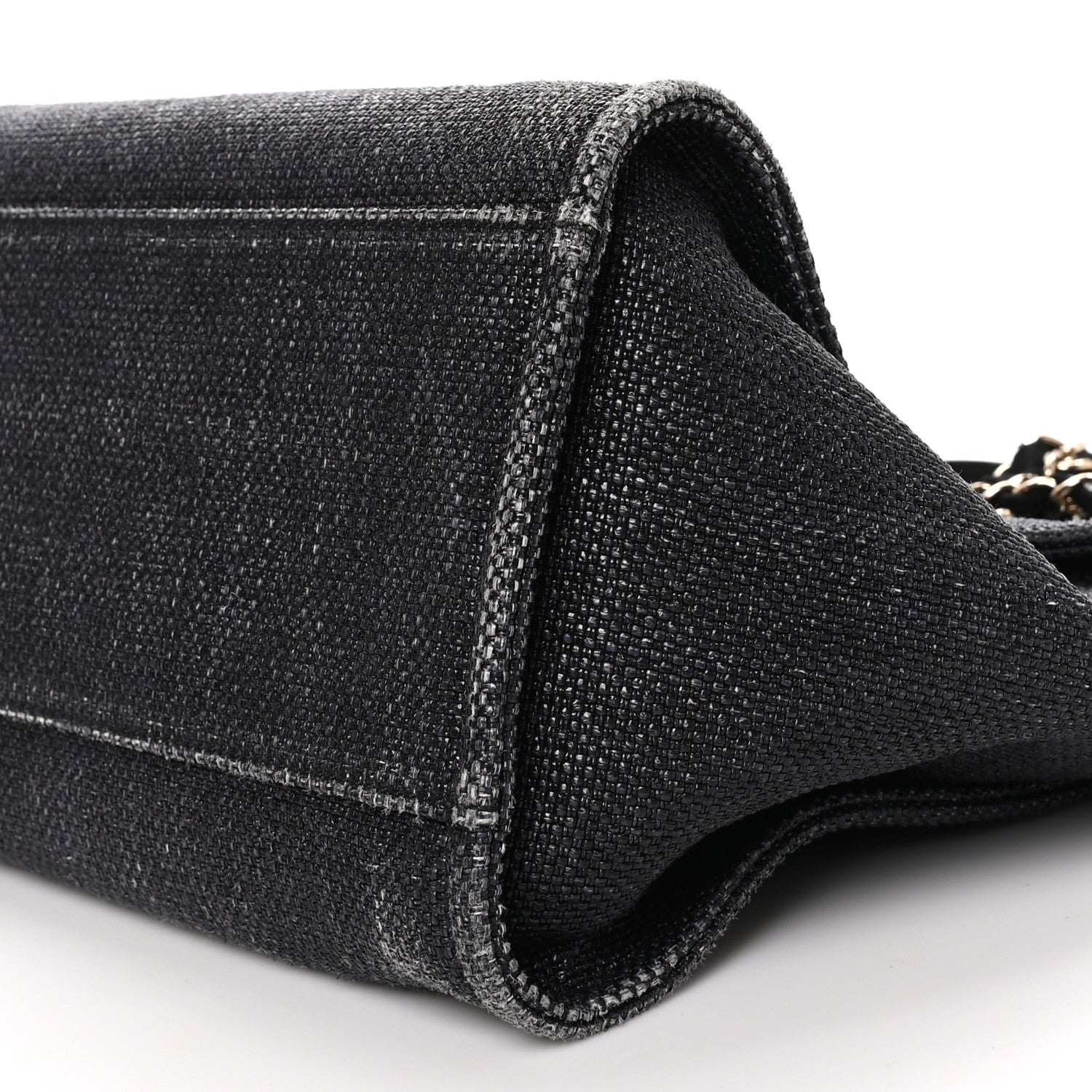 Chanel Woven Straw Raffia Medium Deauville Tote Black 10 of 11