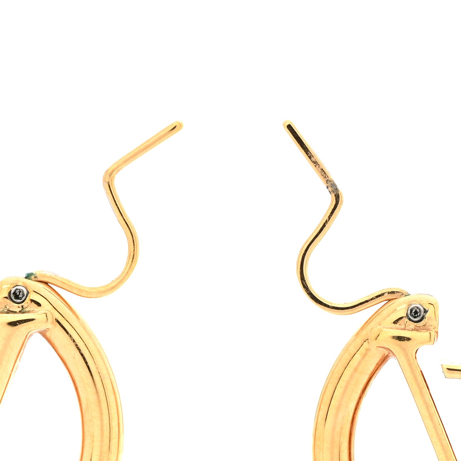 Louis Vuitton Metal Small Louise Hoop Earrings Gold 3 of 5