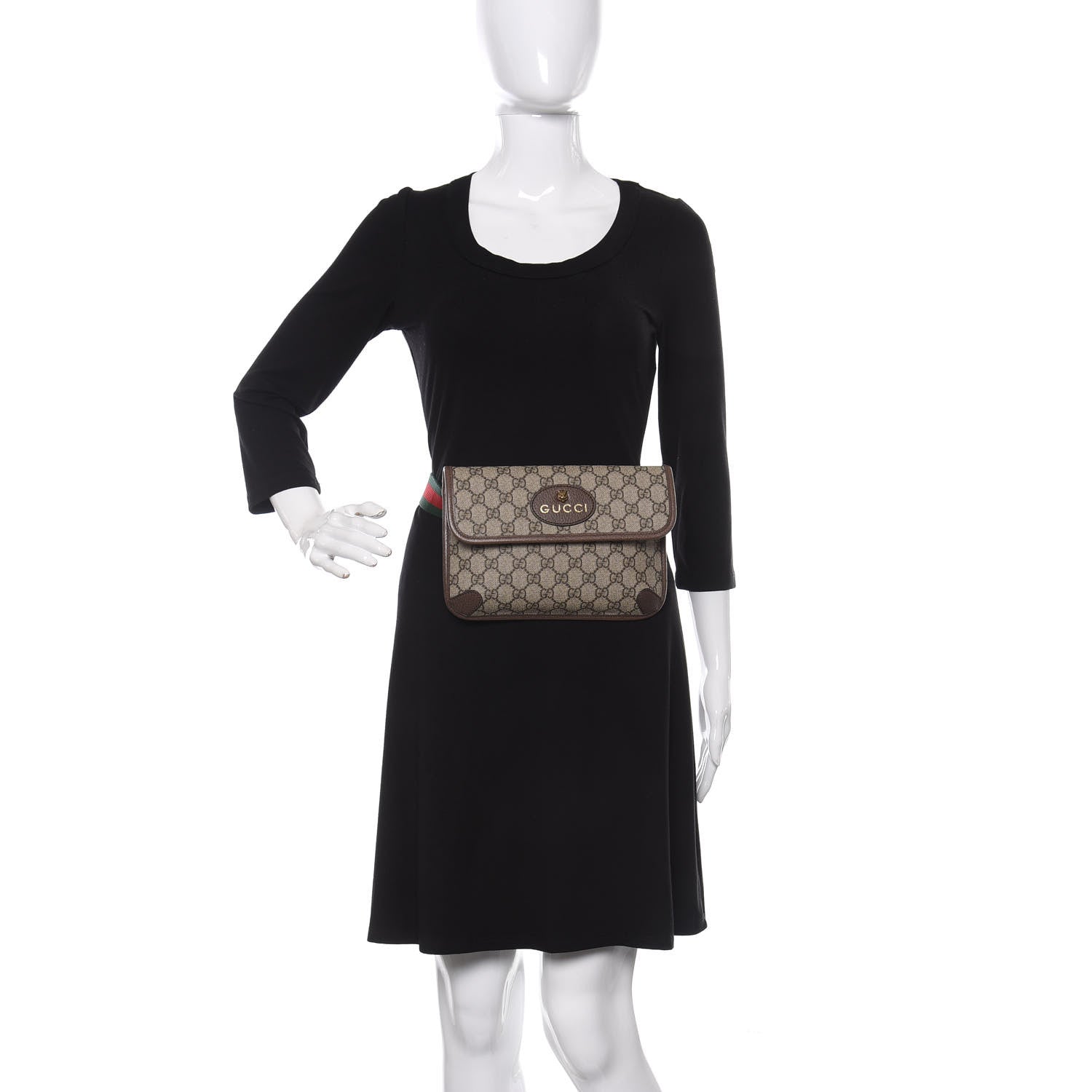 Gucci GG Supreme Monogram Neo Vintage Web Belt Bag Brown 2 of 9
