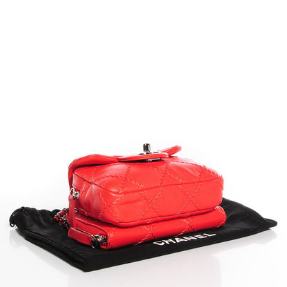 Chanel Calfskin Ultimate Stitch Mini Flap WOC Bag Light Red 5 of 11