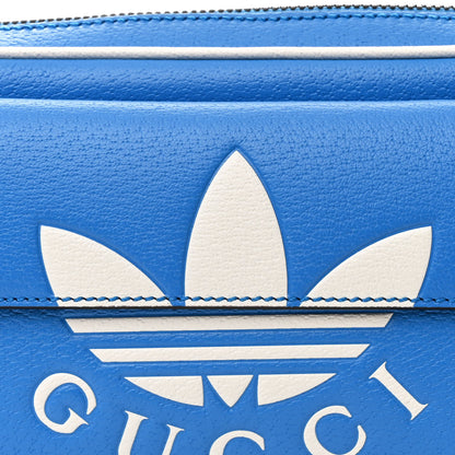 Gucci X ADIDAS Textured Dollar Calfskin Belt Bag Blue 9 of 13