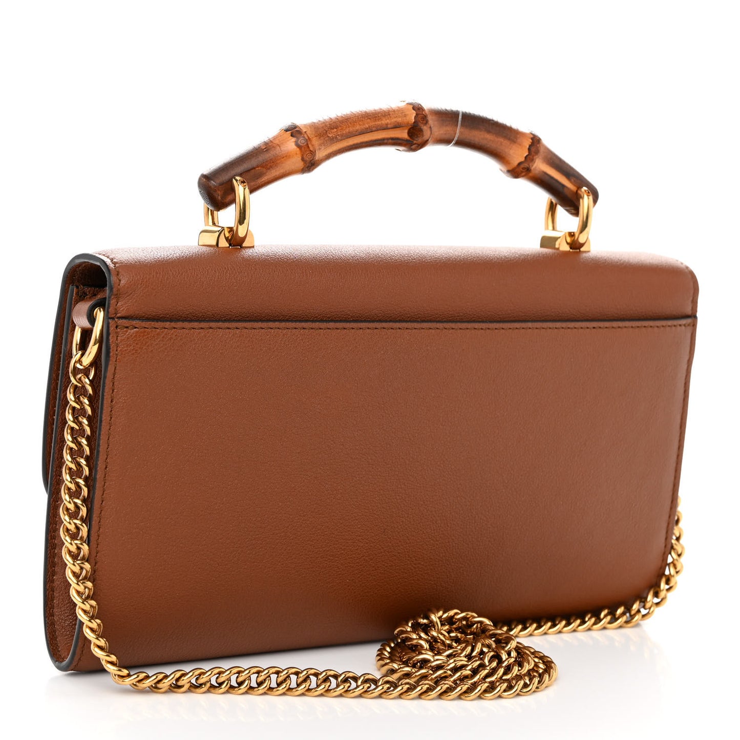 Wonka Grain Calfskin Mini Diana Bamboo Top Handle Shoulder Bag Cuir