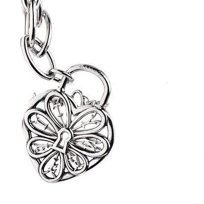 Tiffany Sterling Silver Filigree Heart Key Bracelet 4 of 5