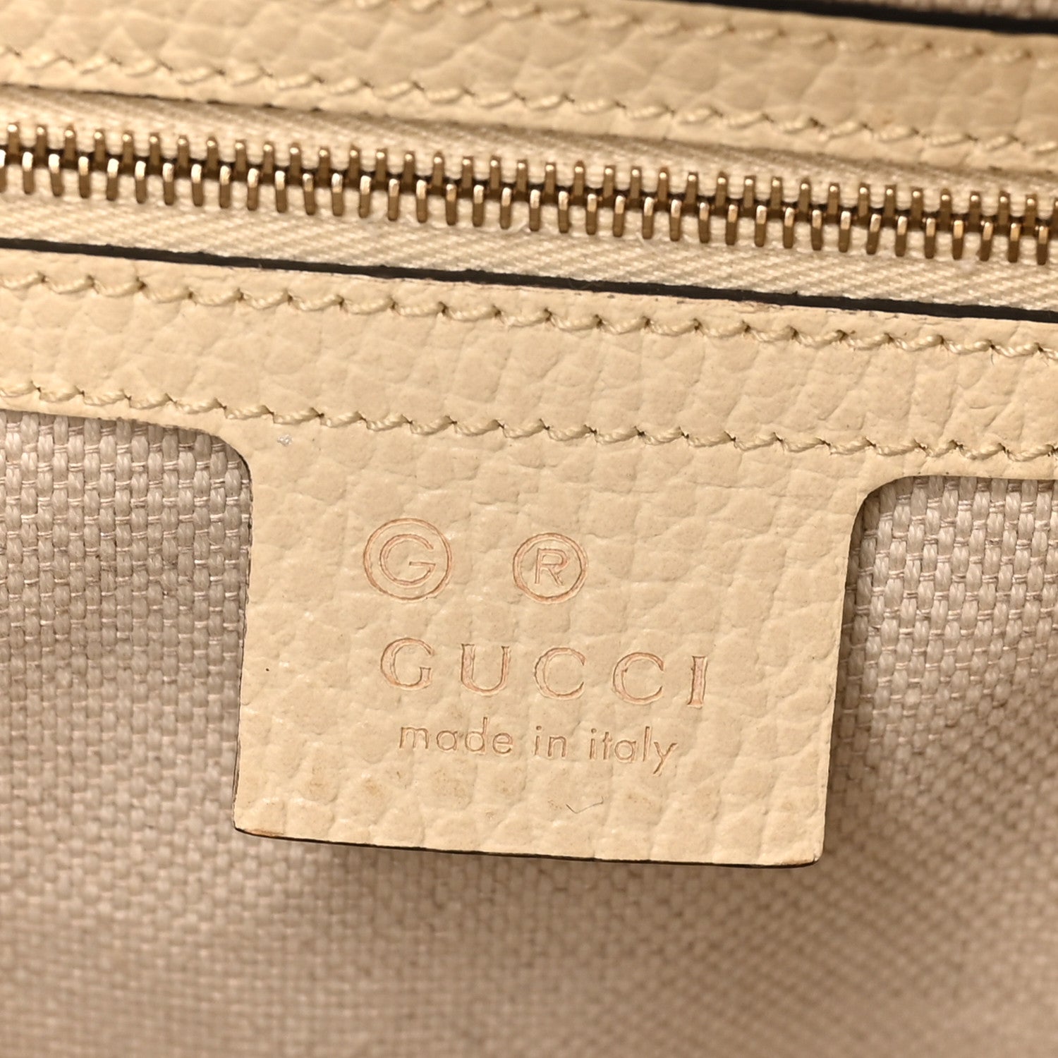 Gucci Dollar Calfskin Medium Soho Top Handle Satchel Ivoire 6 of 10