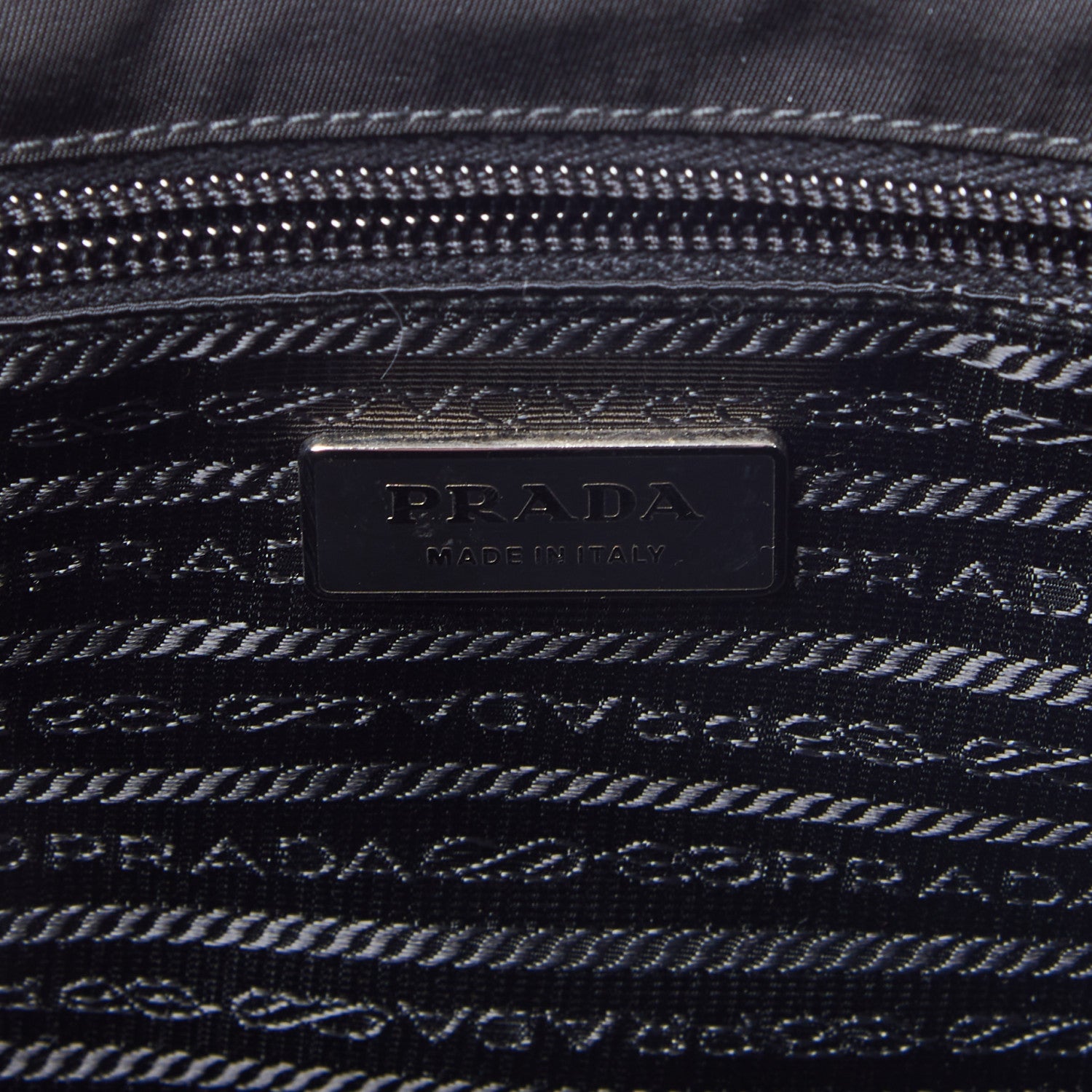 Prada Tessuto Nylon Saffiano Messenger Bag Black 7 of 10
