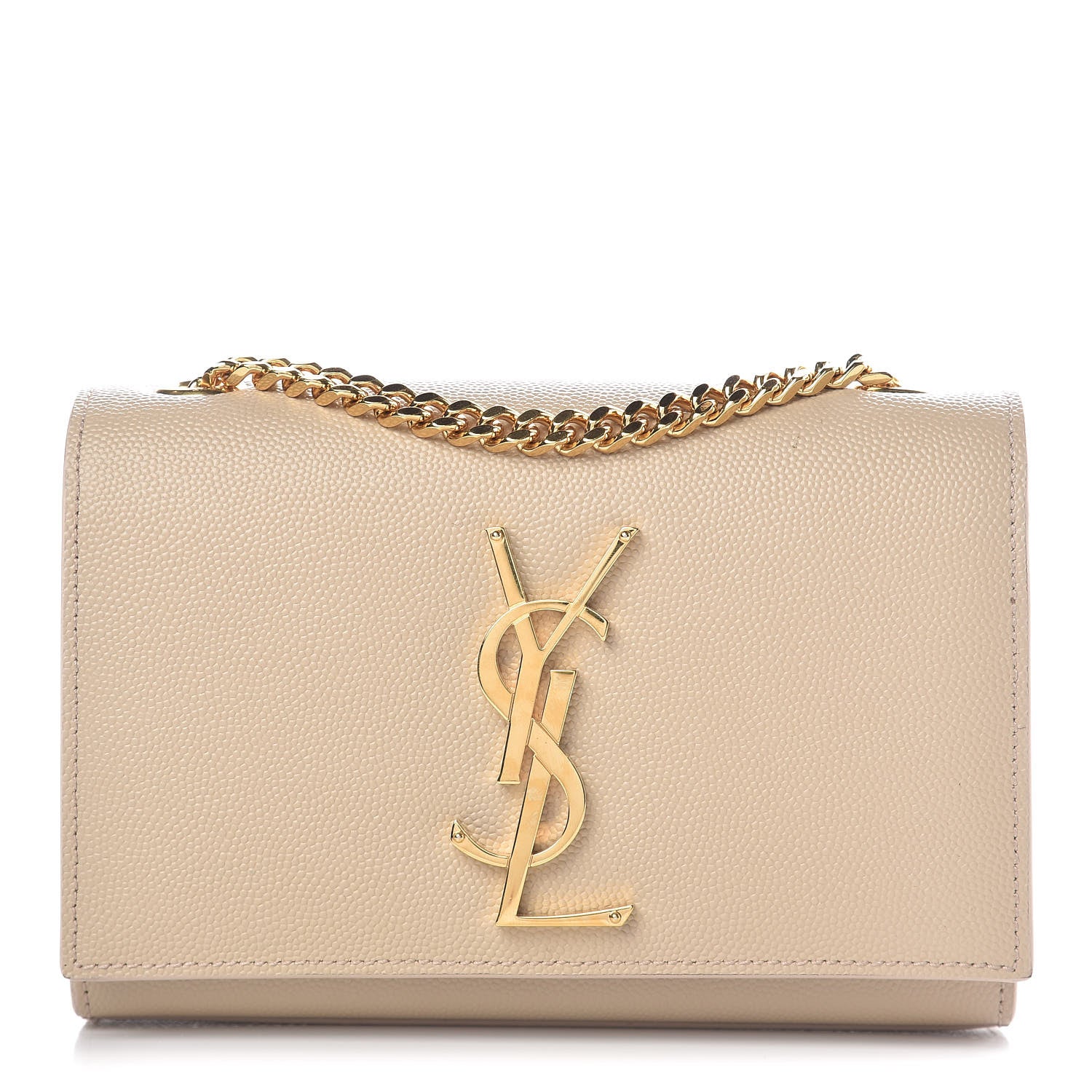 Saint Laurent Grain De Poudre Small Monogram Kate Satchel Nude Powder 1 of 8
